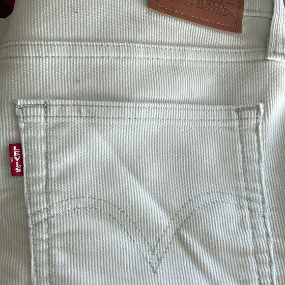 Levi’s Premium Wedgie Straight Corduroy Light Minty Green High Waist Pants sz 30 - Picture 9 of 9